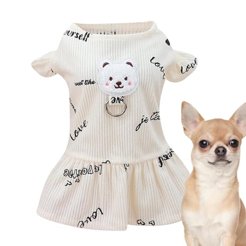 Wezalget Kleider für Hunde – Hundekleid mit Bärenmuster, Polyester, für den täglichen Gebrauch, bequem, modisch, weiche Haustierkleidung für kleine Hunde, Welpen, Haustiere, Katzen Wezalget Kleider für Hunde – Hundekleid mit Bärenmuster, Polyester, für den täglichen Gebrauch, bequem, modisch, weiche Haustierkleidung für kleine Hunde, Welpen, Haustiere, Katzen von Wezalget