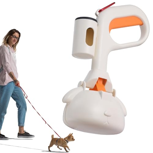 Wezalget Kotsammler für kleine Hunde – tragbarer Hundekotsammler mit Haken – Katzentoilette für Welpen, Käfige und Gartenreinigung von Wezalget