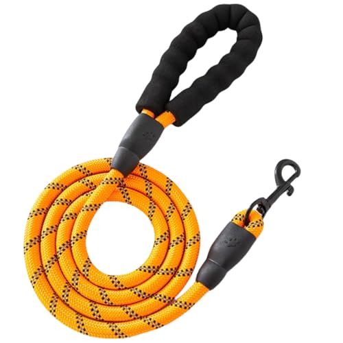 Hundeleine für Hunde,rutschfeste Explosionssichere Laufleine mit Abschließbarem Karabiner & Gepolsterter Handschlaufe,Starke Trainingsleine für Kleine Mittlere Große Hunde,Orange,3mx1,2CM Hundeleine für Hunde,rutschfeste Explosionssichere Laufleine mit Abschließbarem Karabiner & Gepolsterter Handschlaufe,Starke Trainingsleine für Kleine Mittlere Große Hunde,Orange,3mx1,2CM von Whakano