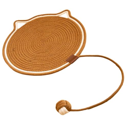 Katzenohr Kratzbrett Katzen,Kratzpads,langlebig Katzenkratzbretter für Katzen,Kratzmatte Katze mit Baumwollkugel,Kratzteppich 42cm,Katzenmöbel,für Kätzchen und Mittelgroße Katzen,Braun Katzenohr Kratzbrett Katzen,Kratzpads,langlebig Katzenkratzbretter für Katzen,Kratzmatte Katze mit Baumwollkugel,Kratzteppich 42cm,Katzenmöbel,für Kätzchen und Mittelgroße Katzen,Braun von Whakano