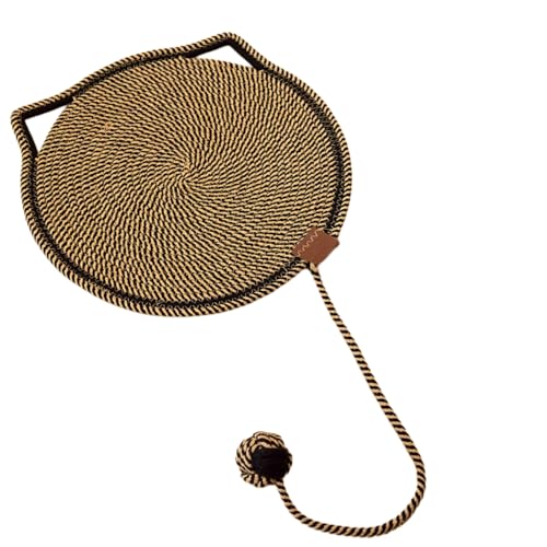 Katzenohr Kratzbrett Katzen,Kratzpads,langlebig Katzenkratzbretter für Katzen,Kratzmatte Katze mit Baumwollkugel,Kratzteppich 50cm,Katzenmöbel,für Kätzchen und Mittelgroße Katzen,Dunkelbraun Katzenohr Kratzbrett Katzen,Kratzpads,langlebig Katzenkratzbretter für Katzen,Kratzmatte Katze mit Baumwollkugel,Kratzteppich 50cm,Katzenmöbel,für Kätzchen und Mittelgroße Katzen,Dunkelbraun von Whakano