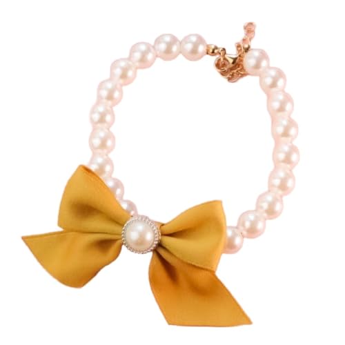 Perlen Halskette Verstellbare 2er,Haustier Halsband mit Schleife,Perlen-Anhänger,Katzen und Hunde Schmuck,Haustier-Dekoration,Geeignet für kleine Rassen,Hunde,Katzen,Welpen,Kätzchen,Gelb,L Perlen Halskette Verstellbare 2er,Haustier Halsband mit Schleife,Perlen-Anhänger,Katzen und Hunde Schmuck,Haustier-Dekoration,Geeignet für kleine Rassen,Hunde,Katzen,Welpen,Kätzchen,Gelb,L von Whakano