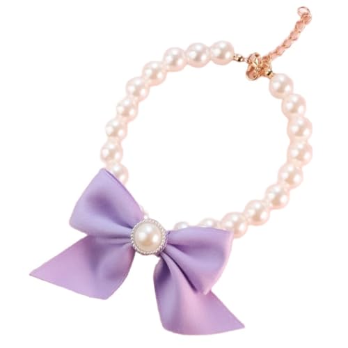 Perlen Halskette Verstellbare 2er,Haustier Halsband mit Schleife,Perlen-Anhänger,Katzen und Hunde Schmuck,Haustier-Dekoration,Geeignet für kleine Rassen,Hunde,Katzen,Welpen,Kätzchen,Lila,M Perlen Halskette Verstellbare 2er,Haustier Halsband mit Schleife,Perlen-Anhänger,Katzen und Hunde Schmuck,Haustier-Dekoration,Geeignet für kleine Rassen,Hunde,Katzen,Welpen,Kätzchen,Lila,M von Whakano