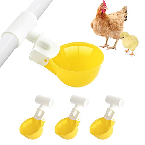 Automatische Hühnertränke mit PVC-T-Armaturen für 20 mm Rohr, Anti-Leck-System, hält 50% mehr Wasser, geeignet für Küken, Huhn, Ente, Wachtel, Truthahn von Whimsii