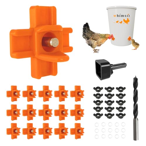 Chicken Waterer Nippel (15 Nippel, orange) von Whimsii