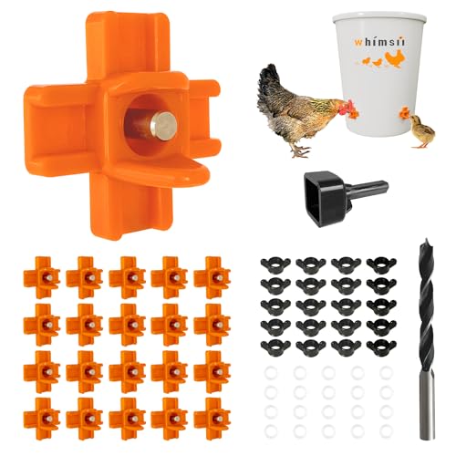 Chicken Waterer Nippel (20 Nippel, orange) von Whimsii