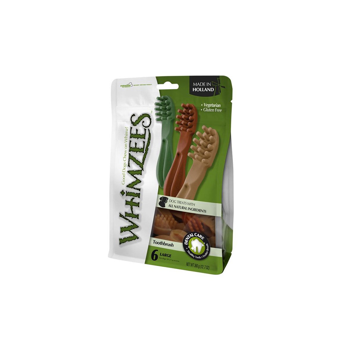 Whimzees Snack Toothbrush/Zahnbürste 360g L 6x60g von Whimzees