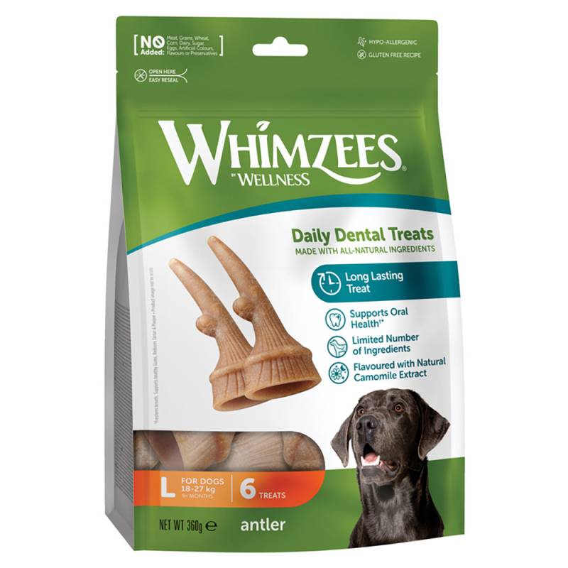 Whimzees by Wellness Occupy Antler - Größe L: für große Hunde: (6 Stück) von Whimzees