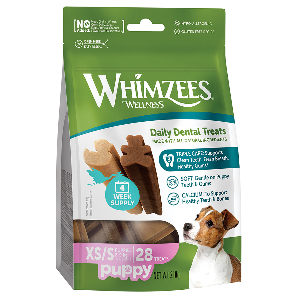Whimzees by Wellness Sticks für Welpen - Größe XS/S: für sehr kleine & kleine Hunde (2 - 9 kg, 28 Stück) von Whimzees