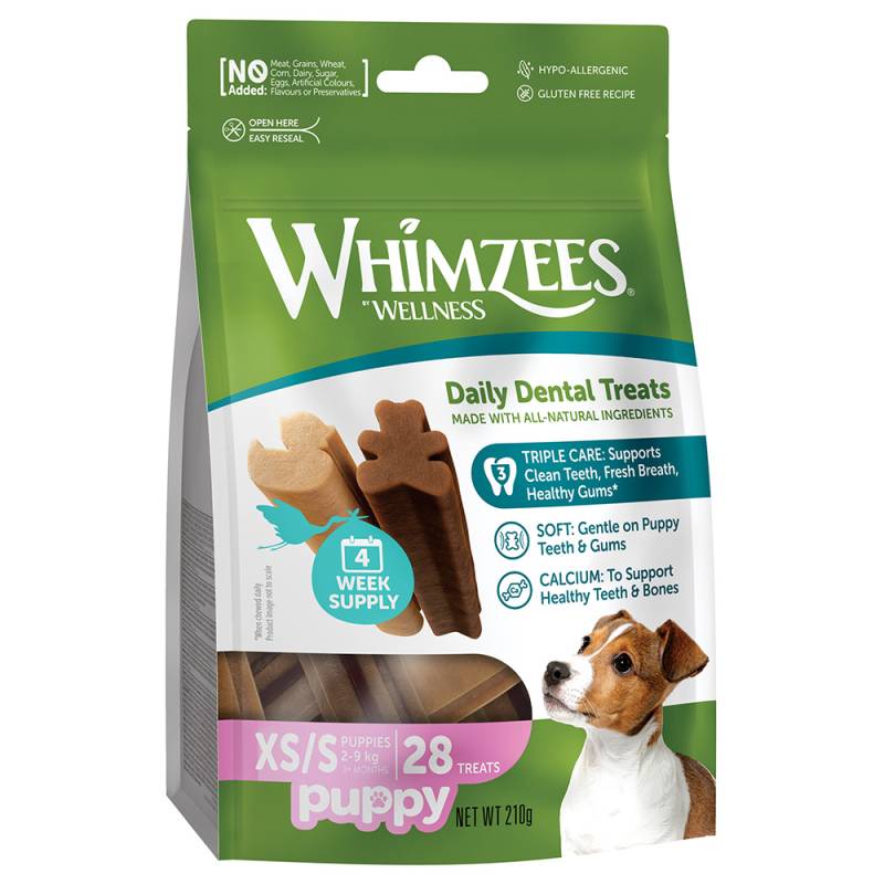 Whimzees by Wellness Sticks für Welpen - Größe XS/S: für sehr kleine & kleine Hunde (2 - 9 kg, 28 Stück) von Whimzees