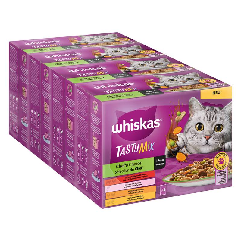 Jumbopack Whiskas Tasty Mix Portionsbeutel 96 x 85 g - Chef's Choice in Sauce von Whiskas