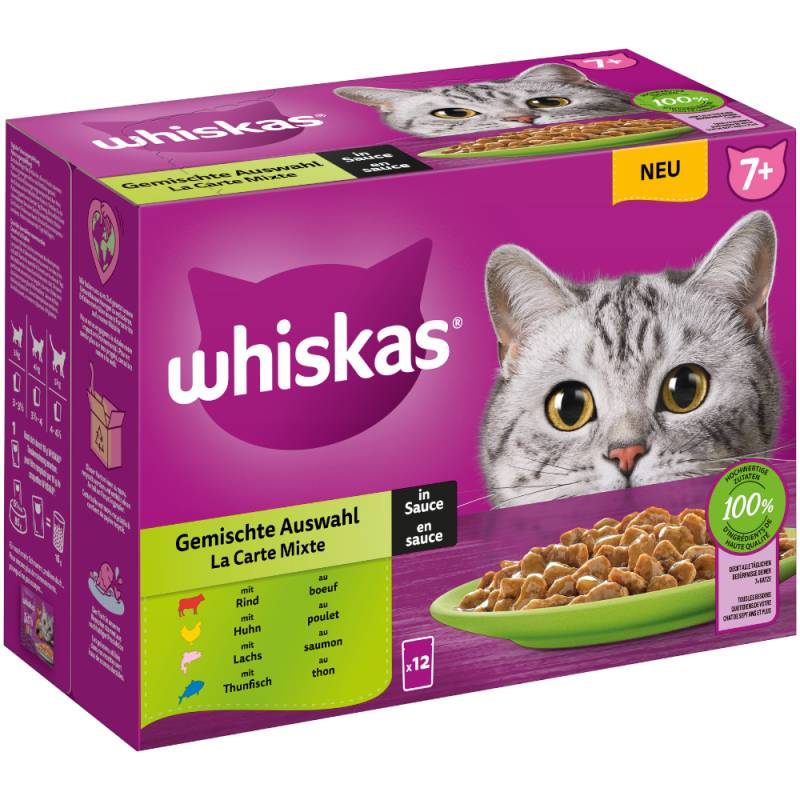 Megapack Whiskas Senior Frischebeutel 24 x 85 g - 7+ Gemischte Auswahl in Sauce von Whiskas