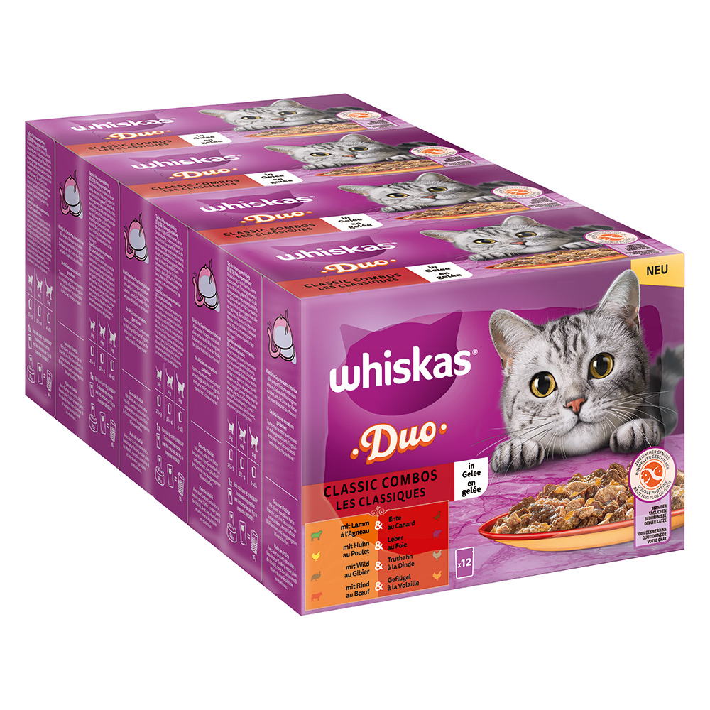 Multipack Whiskas Duo Portionsbeutel 48 x 85 g - Classic Combos in Gelee von Whiskas