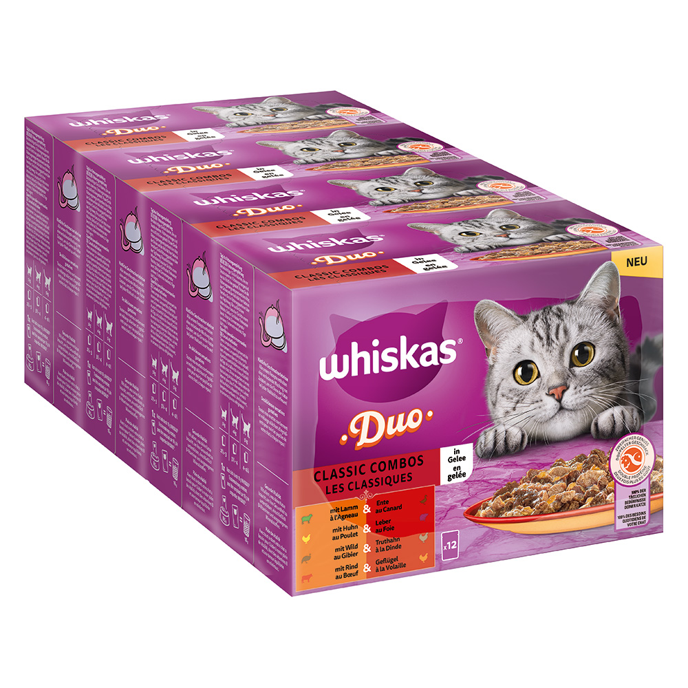 Multipack Whiskas Duo Portionsbeutel 48 x 85 g - Classic Combos in Gelee Multipack Whiskas Duo Portionsbeutel 48 x 85 g - Classic Combos in Gelee von Whiskas