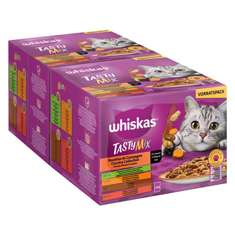 Multipack Whiskas Tasty Mix Portionsbeutel 48 x 85 g - Country Collection in Sauce von Whiskas