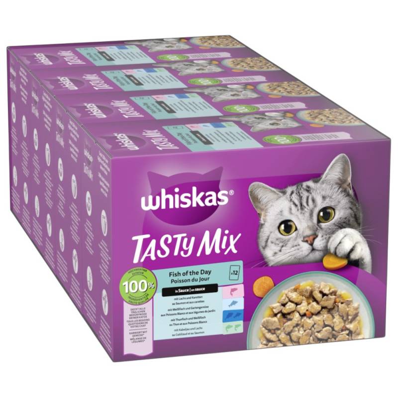 Multipack Whiskas Tasty Mix Portionsbeutel 48 x 85 g - Fish of the Day in Sauce Multipack Whiskas Tasty Mix Portionsbeutel 48 x 85 g - Fish of the Day in Sauce von Whiskas