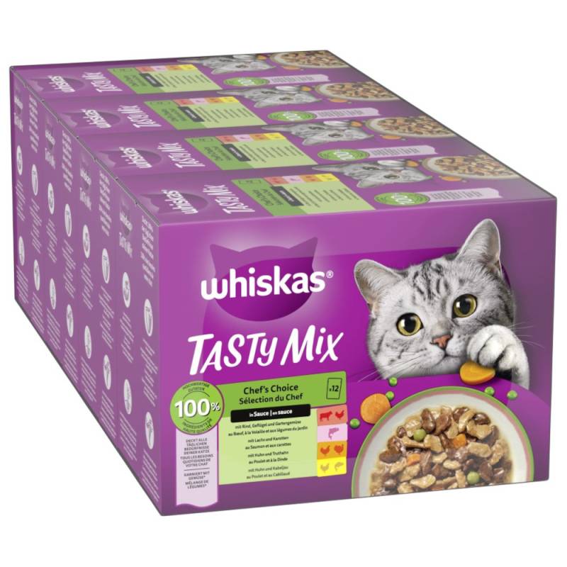 Sparpaket Multipack WHISKAS TASTY MIX Portionsbeutel 144 x 85 g - Chef's Choice in Sauce Sparpaket Multipack WHISKAS TASTY MIX Portionsbeutel 144 x 85 g - Chef's Choice in Sauce von Whiskas