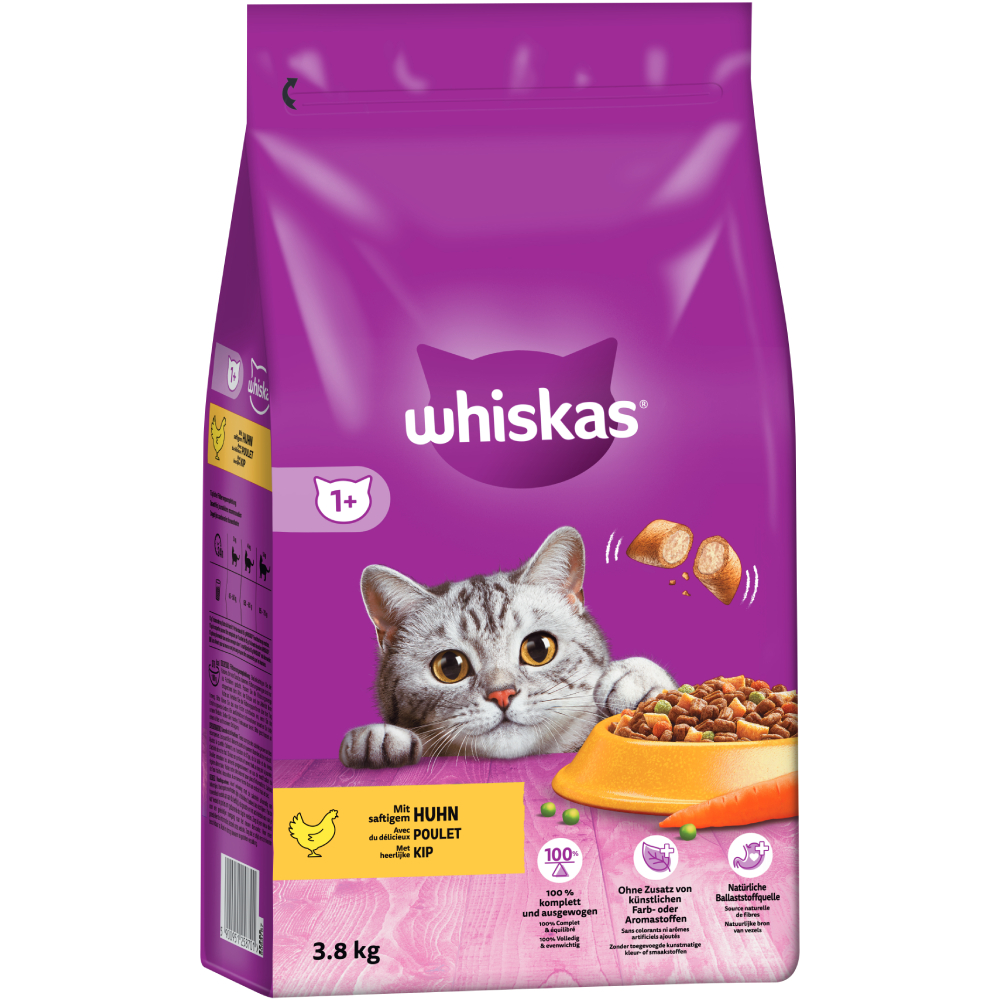 Sparpaket Whiskas  - 1+ Huhn (2 x 3,8 kg) von Whiskas