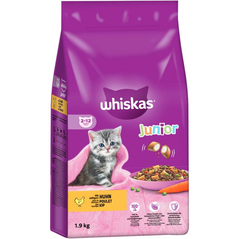 Sparpaket Whiskas  - Junior Huhn (2 x 1,9 kg) von Whiskas