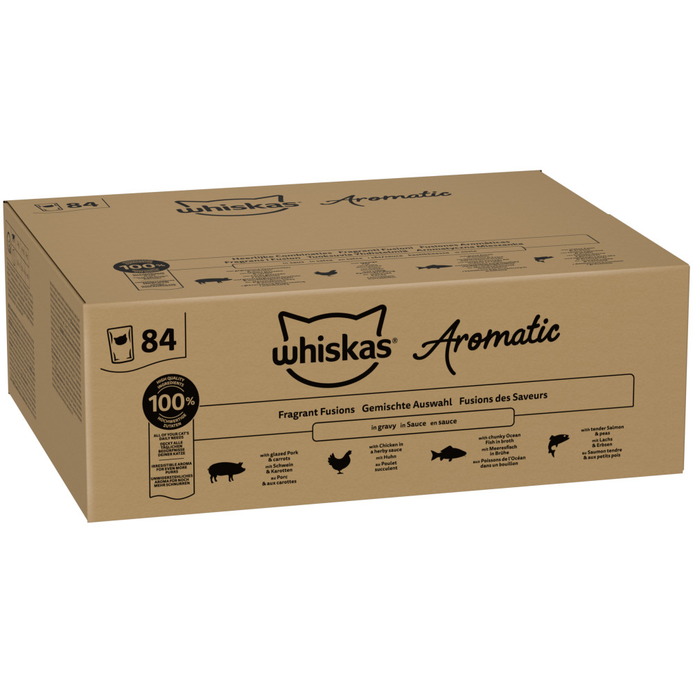 Whiskas 1+ Adult Beutel 84 x 85 g - Duftende Fusion in Soße von Whiskas