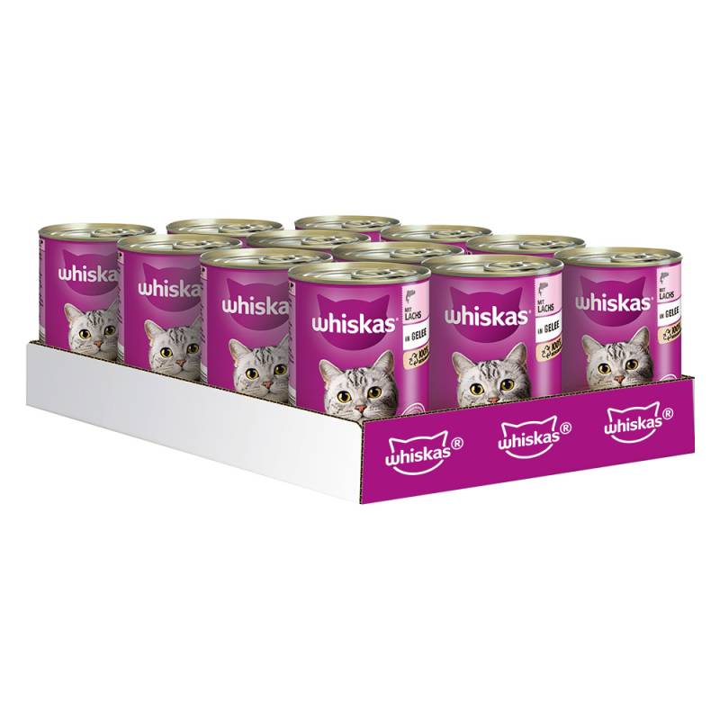 Whiskas 1+ Dosen 12 x 400 g - 1+ Lachs in Gelee von Whiskas