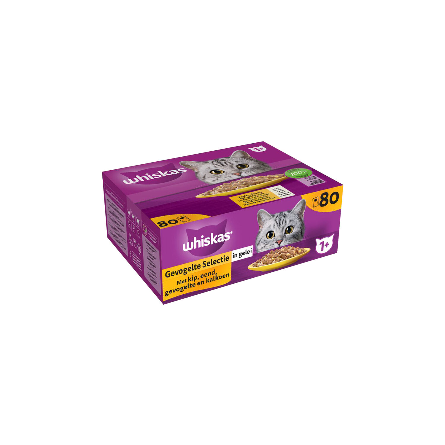 Whiskas 1+ Fisch Auswahl im Gelee – 80 x 85 g von Whiskas