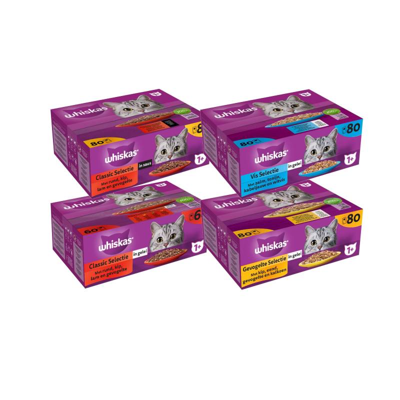 Whiskas 1+ Fischauswahl in Gelee - 80 x 85?g von Whiskas