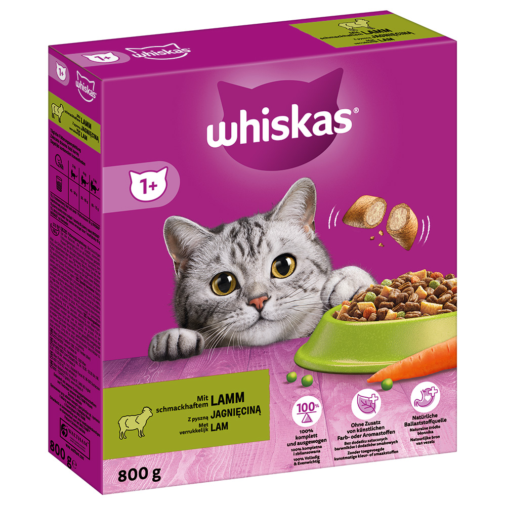 Whiskas 1+ Lamm - Sparpaket: 2 x 800 g Whiskas 1+ Lamm - Sparpaket: 2 x 800 g von Whiskas