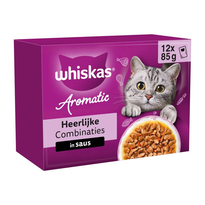 Whiskas 1+ Nassfutter - Aromatic Köstliche Kombinationen in Sauce von Whiskas