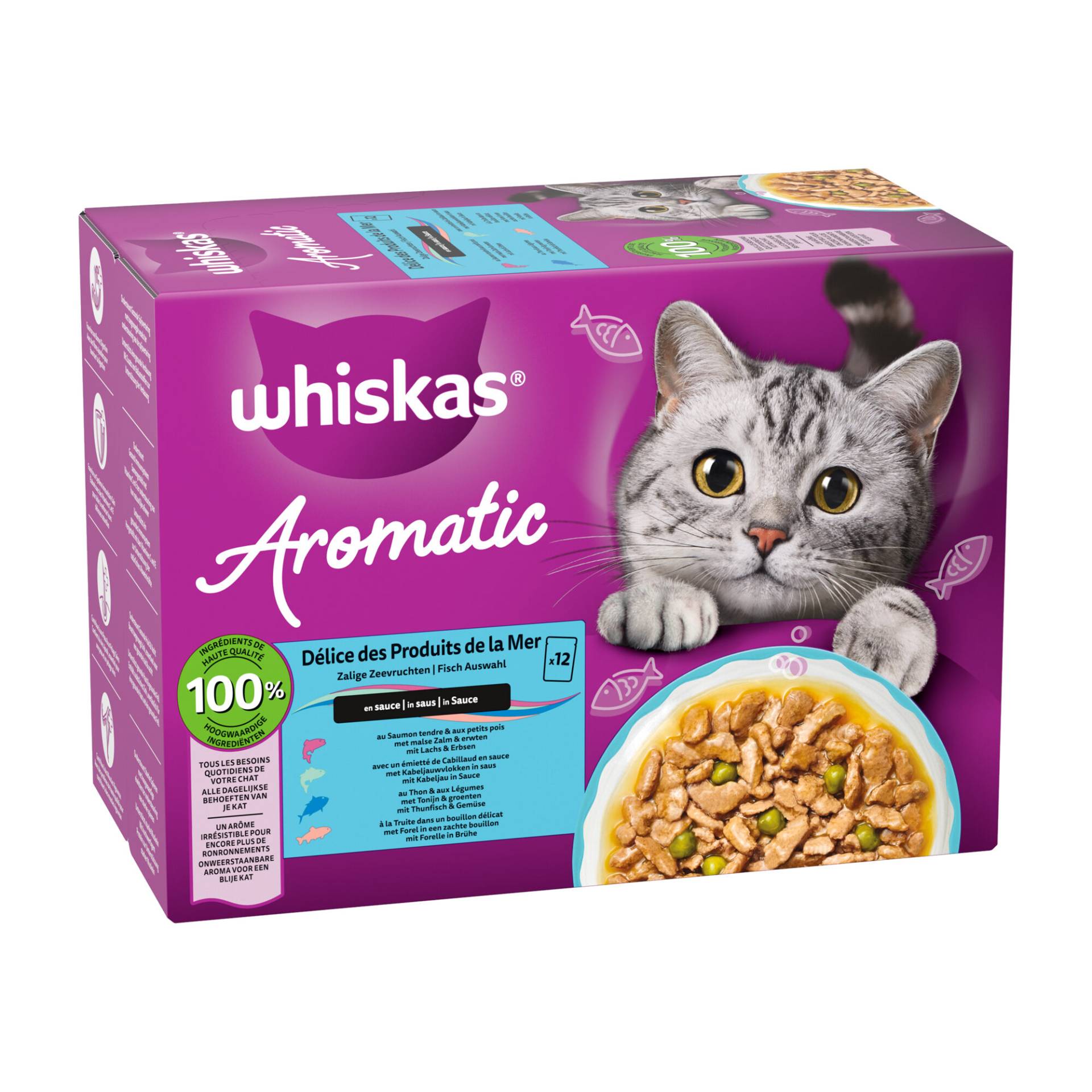 Whiskas 1+ Nassfutter - Aromatic Köstliche Meeresfrüchte in Sauce von Whiskas