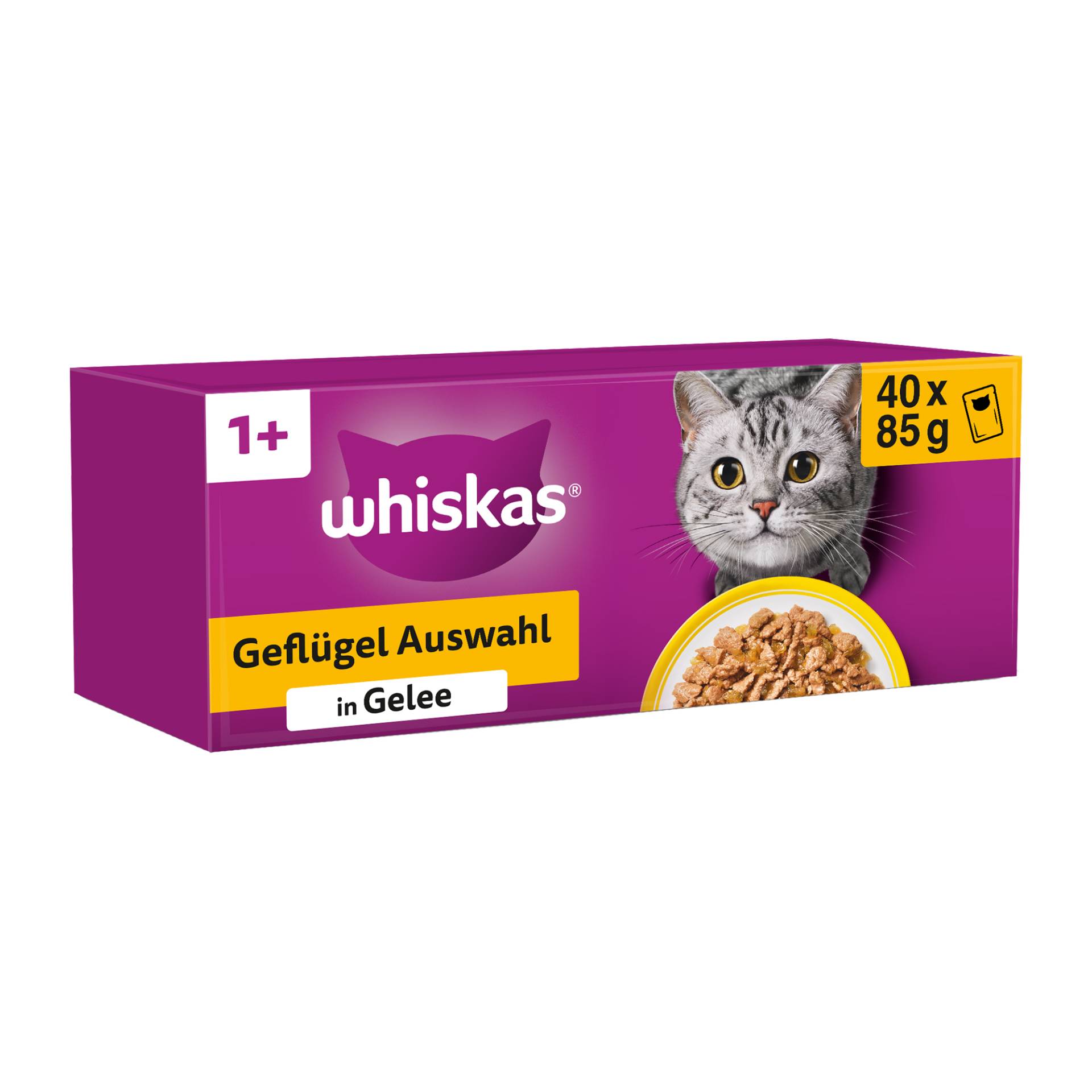Whiskas 1+ Nassfutter - Geflügelauswahl in Gelee Whiskas 1+ Nassfutter - Geflügelauswahl in Gelee von Whiskas