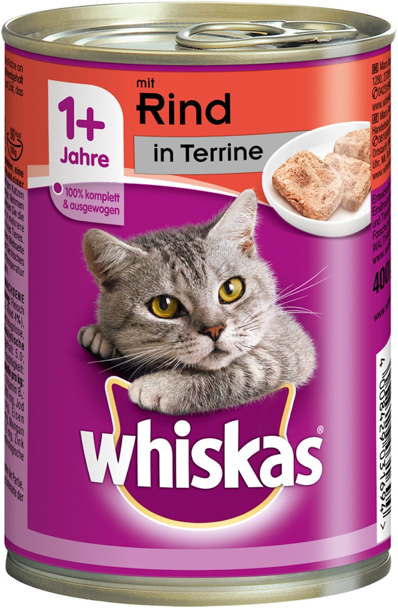 Whiskas 1+ Terrine 400 Gramm Katzennassfutter von Whiskas