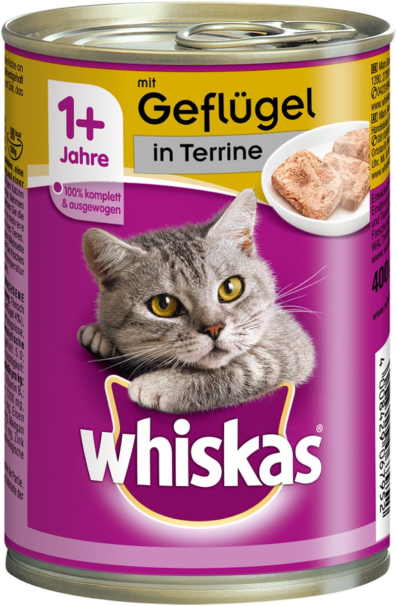 Whiskas 1+ Terrine 400 Gramm Katzennassfutter von Whiskas