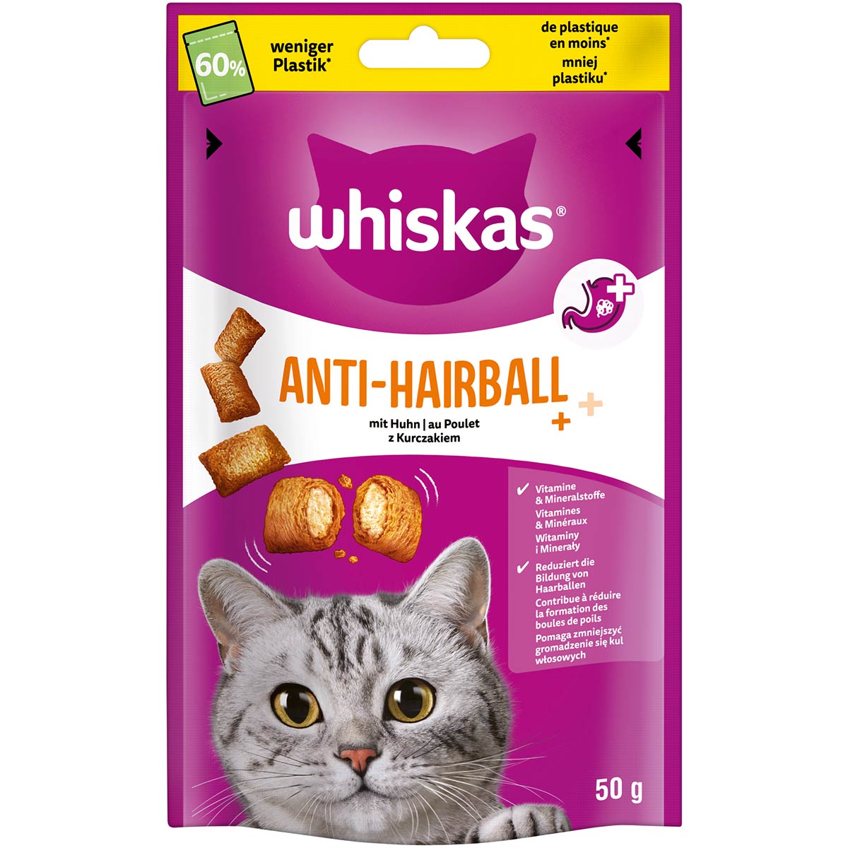 Whiskas Anti-Hairball Huhn 6x50 g Whiskas Anti-Hairball Huhn 6x50 g von Whiskas