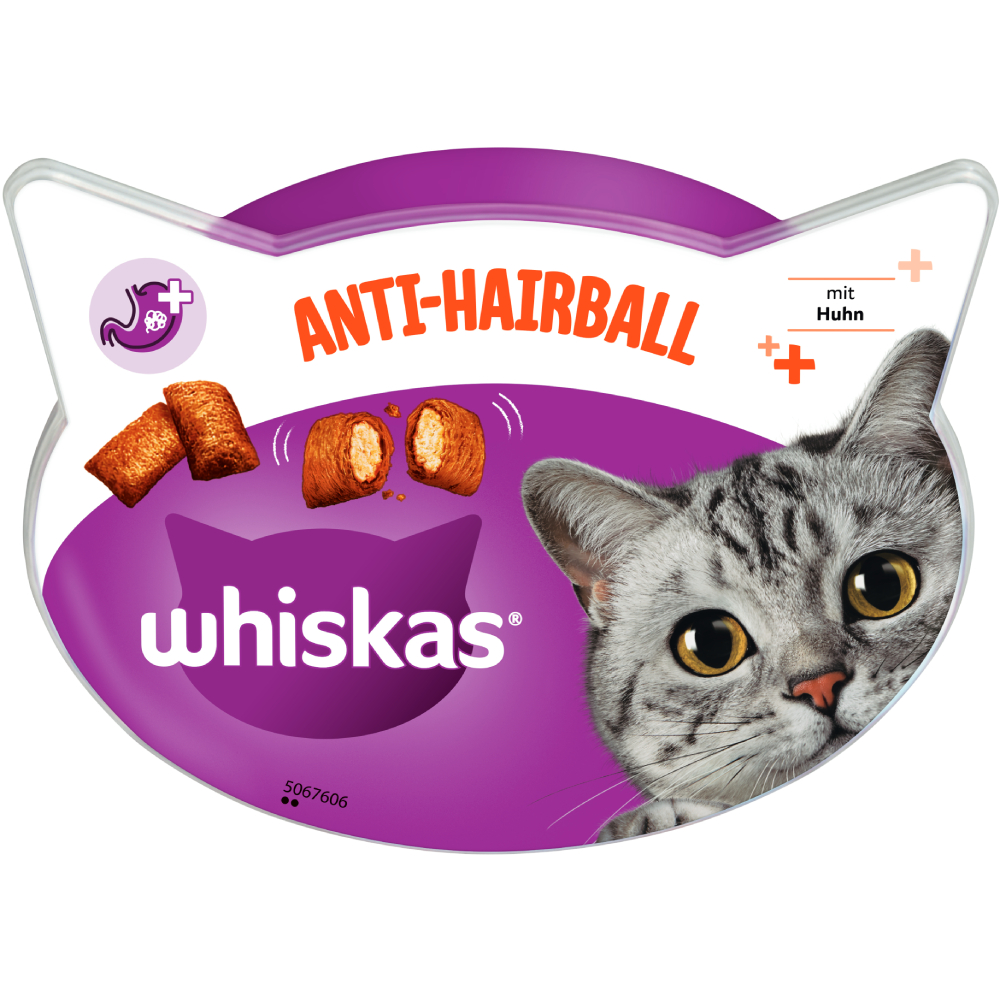Whiskas Anti-Hairball - Sparpaket 8 x 60 g von Whiskas