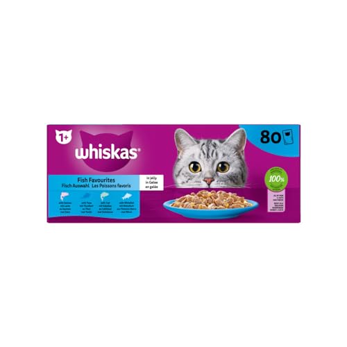 Whiskas Beutel Adult Fisch in Gelee 80 x 85 gr von Whiskas