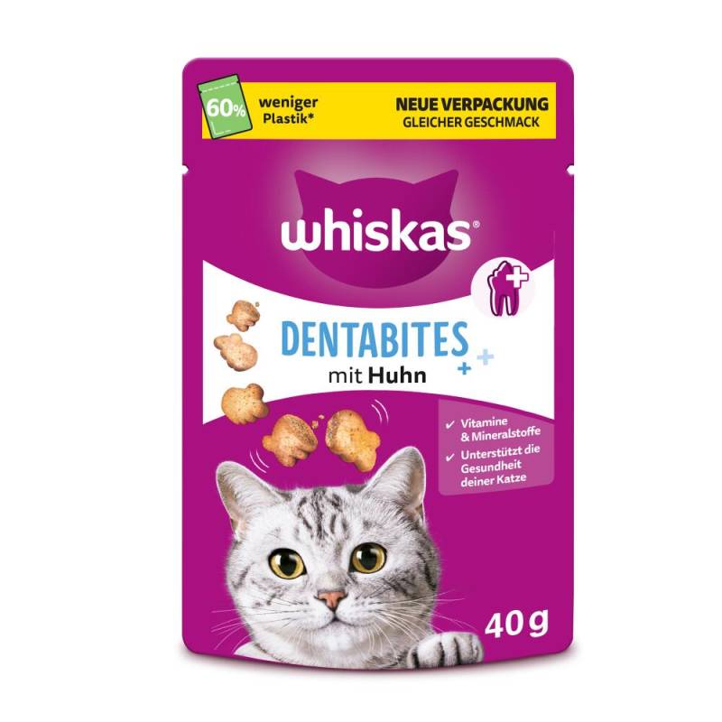 Whiskas Dentabites - Sparpaket mit Huhn (6 x 40 g) von Whiskas
