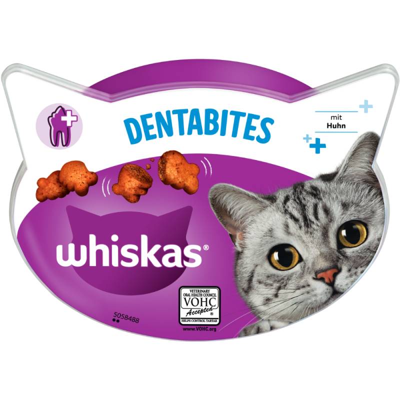Whiskas Dentabites - Sparpaket mit Huhn (8 x 40 g) von Whiskas