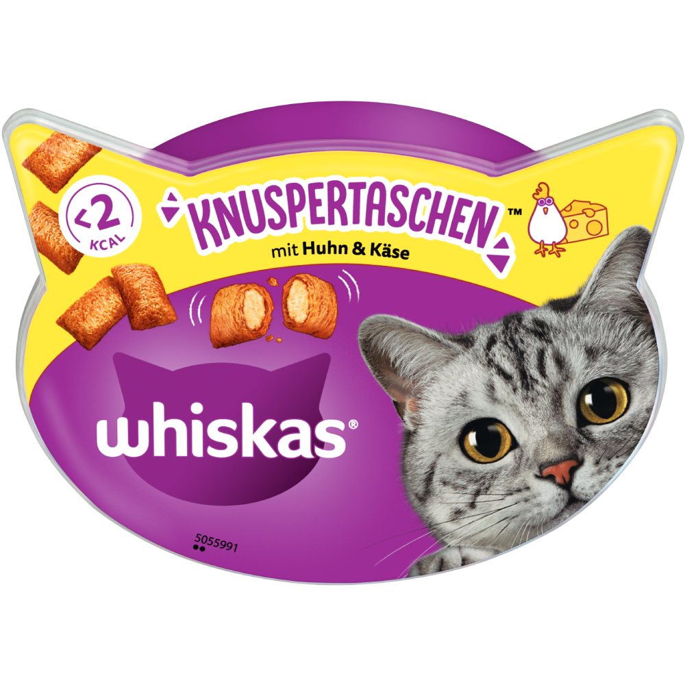 Whiskas Knuspertaschen - Huhn & Käse 8 x 60 g von Whiskas
