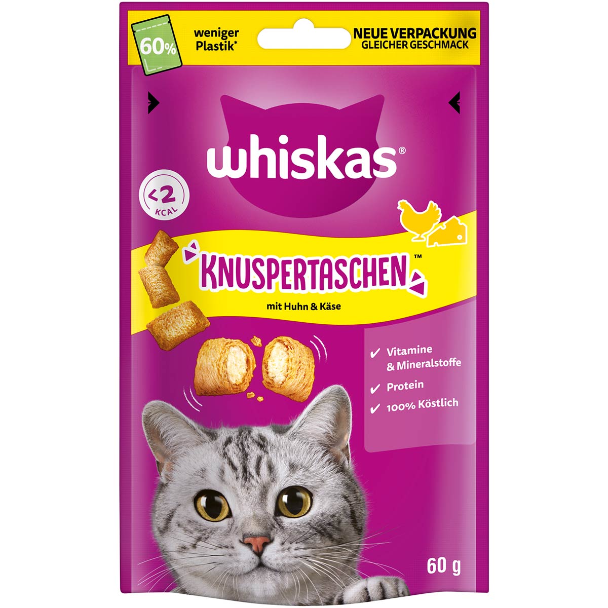 Whiskas Knuspertaschen Huhn & Käse 6x60 g Whiskas Knuspertaschen Huhn & Käse 6x60 g von Whiskas