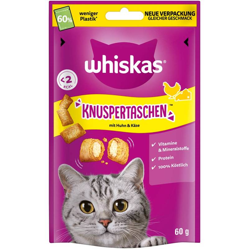 Whiskas Knuspertaschen Huhn & Käse 6x60 g von Whiskas