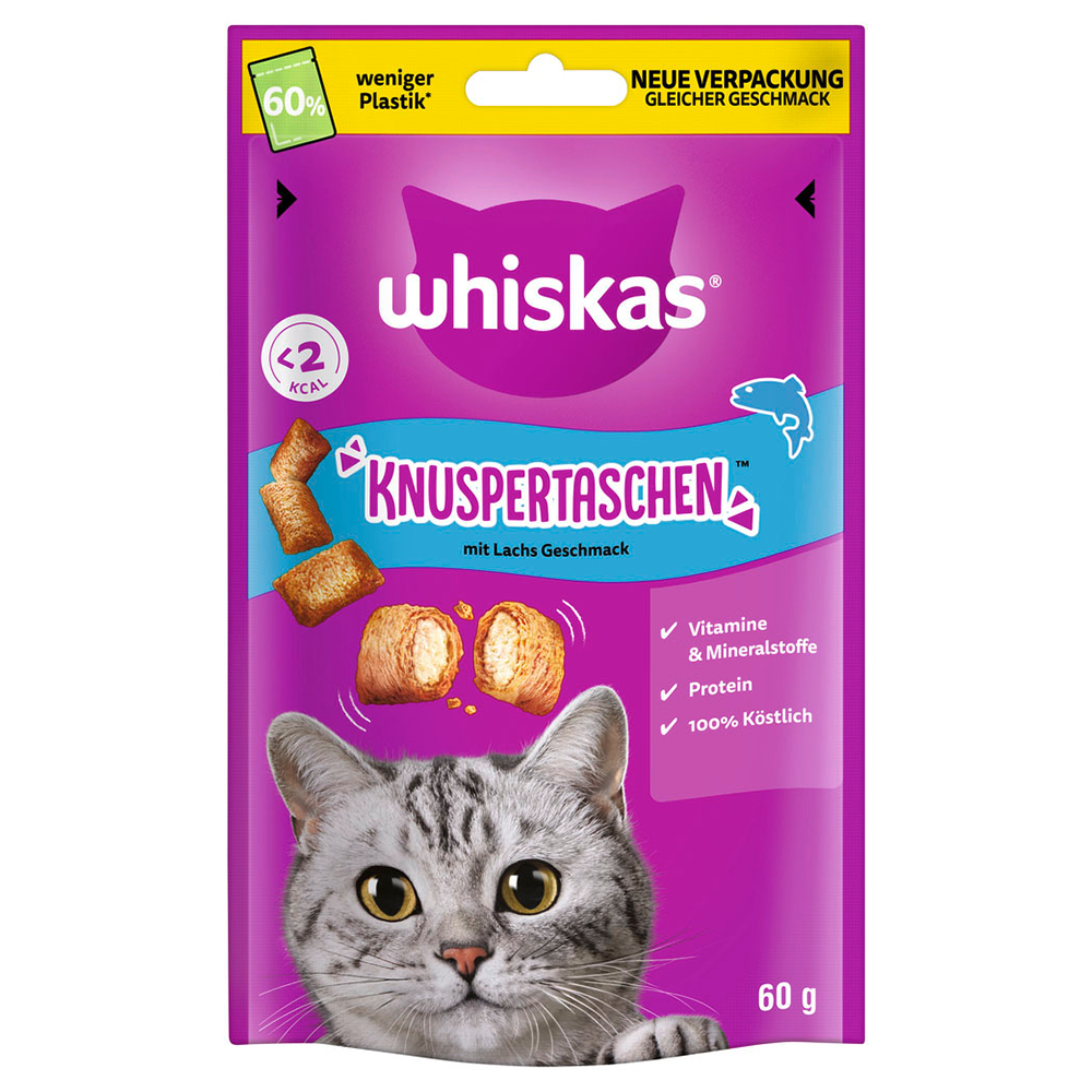 Whiskas Knuspertaschen - Sparpaket: Lachs 6 x 60 g Whiskas Knuspertaschen - Sparpaket: Lachs 6 x 60 g von Whiskas