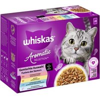 Whiskas Nassfutter Katze Adult, Multipack, 1+ Gemischte Auswahl, in Sauce 12x85 g von Whiskas