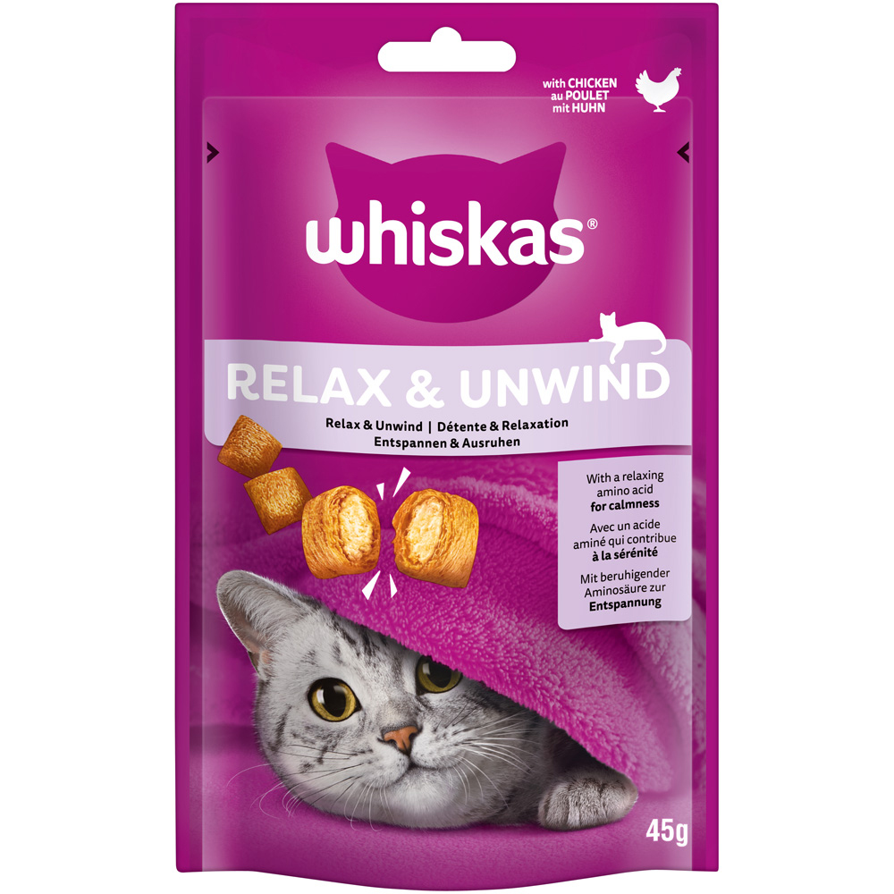 Whiskas Snacks Relax & Unwind - Huhn (8 x 45 g) von Whiskas