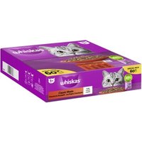 Whiskas ® Multipack Portionsbeutel 1+ Klassische Auswahl 4 Varietäten Rind, Huhn, Lamm, Geflügel in Gelee 60 x 85g von Whiskas