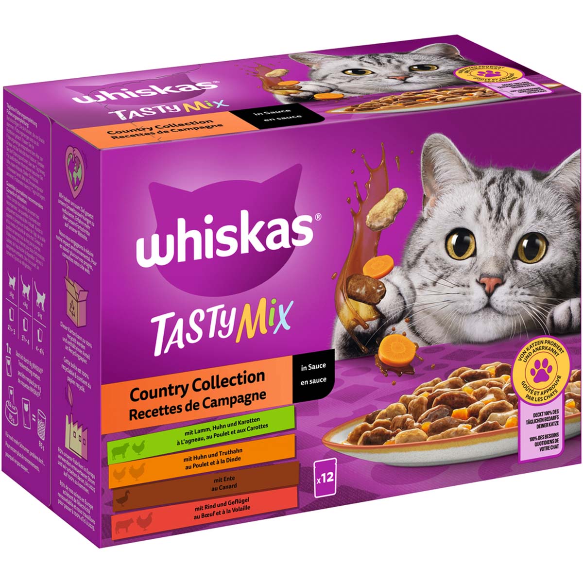 Whiskas Tasty Mix Multipack Country Collection in Sauce 12x85g von Whiskas