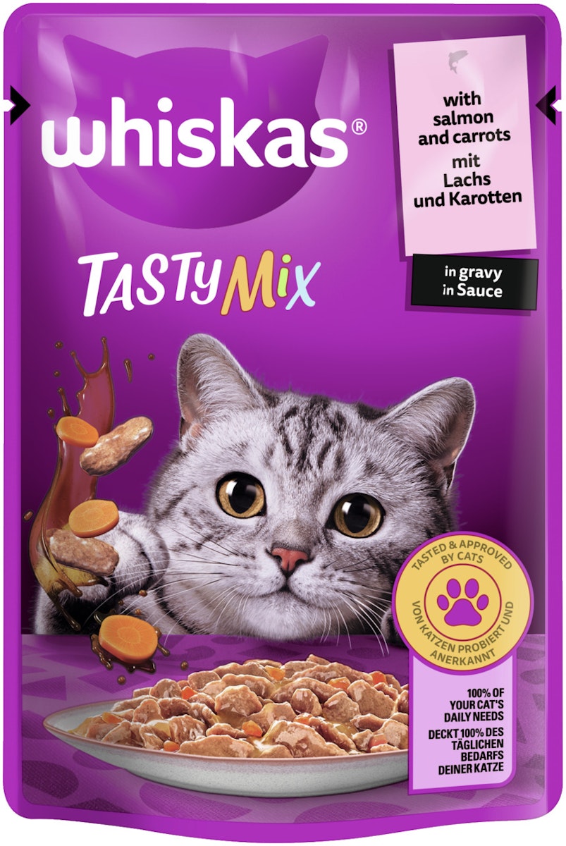 Whiskas  TastyMix in Sauce 85 Gramm Katzennassfutter von Whiskas