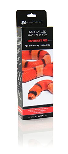 White Python LED-Lichtset, für Schlangen/Reptilien etc., 60 cm, Rot (Nightlight Red) von White Python