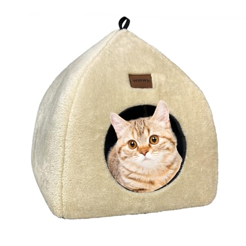 Whiwhi Katzenhöhle für Drinnen Katzenzelt mit Waschbarem Plüschkissen Weiches und Flauschiges Katzenhaus Klappbar Katzenbett Höhle 33x33x35cm Whiwhi Katzenhöhle für Drinnen Katzenzelt mit Waschbarem Plüschkissen Weiches und Flauschiges Katzenhaus Klappbar Katzenbett Höhle 33x33x35cm von Whiwhi