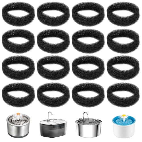 16 Stücke Katze-Wasser-Brunnen-Filter, Katze-Brunnen-Filterschwämme, Tankdichtung Filterringe, Wassertank-Dichtungsfilter, Katzenbrunnen Filter Schwamm, Rund Trinkbrunnen Schaum Filter 16 Stücke Katze-Wasser-Brunnen-Filter, Katze-Brunnen-Filterschwämme, Tankdichtung Filterringe, Wassertank-Dichtungsfilter, Katzenbrunnen Filter Schwamm, Rund Trinkbrunnen Schaum Filter von WhizNook